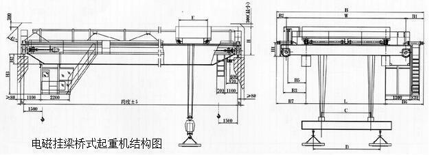 旋转电磁挂梁桥式起重机_wps图片